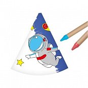 Party kloboučky Kosmonaut na malování