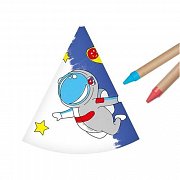 Party kloboučky Kosmonaut na malování